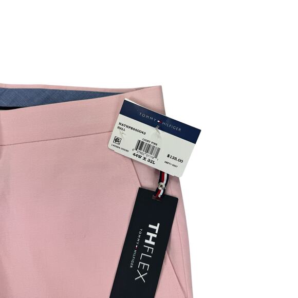 Tommy Hilfiger Mens TH Flex Modern Fit Stretch Chambray Suit Pants Pink 44x32 - Picture 3 of 7